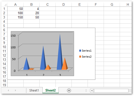 使用C＃在Excel中创建图表